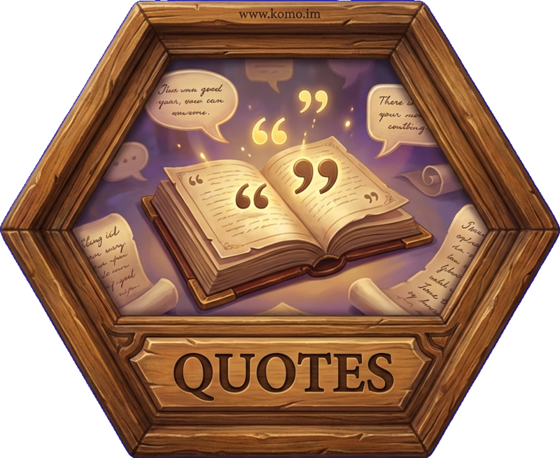 Hexagonal game tile with wooden frame showing an open book with quotation marks and soft purple ambient lighting